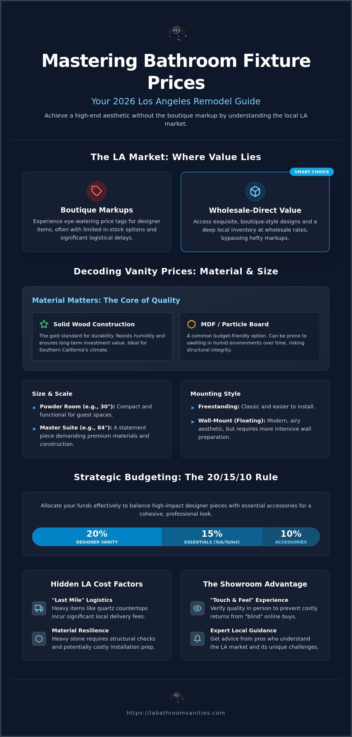 Bathroom Fixture Prices in Los Angeles: A 2026 Remodelling Budget Guide