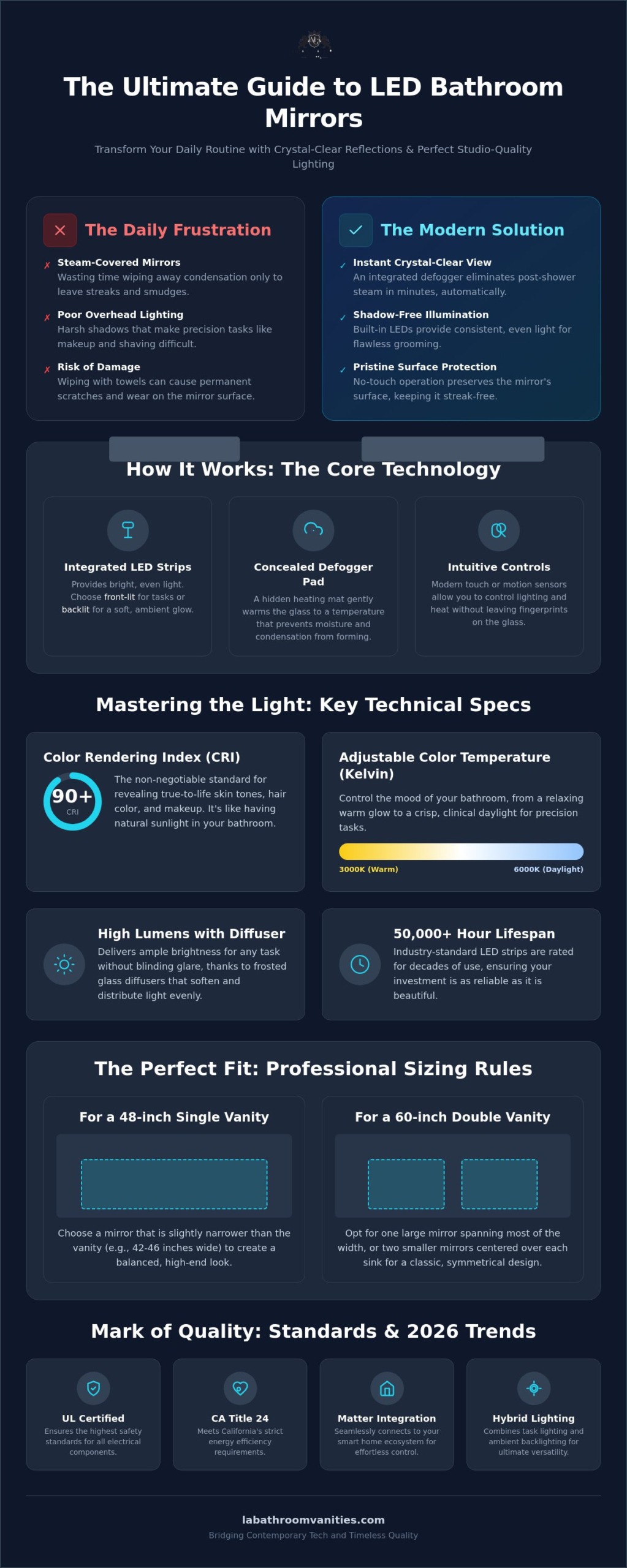 The Ultimate Guide to LED Mirrors with Defoggers: 2026 Luxury & Tech Trends