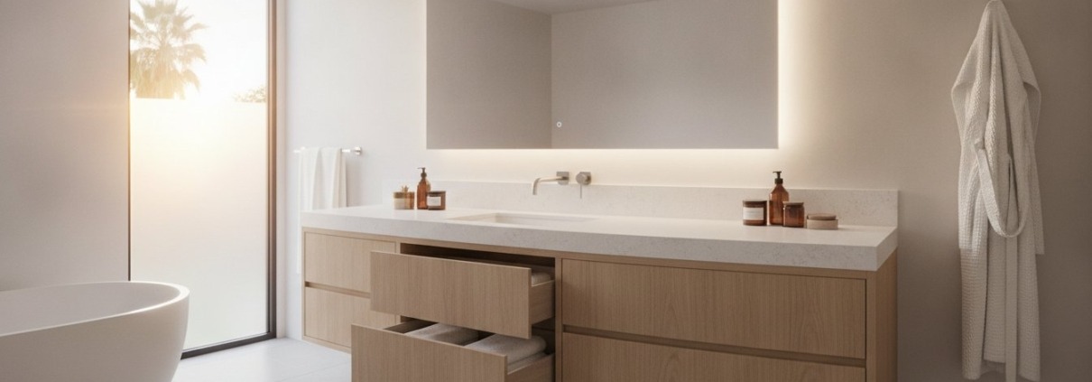 48 Inch Single Sink Vanities with Drawers for Los Angeles Homes