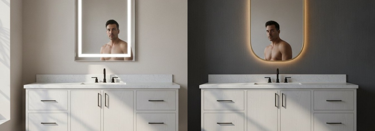 Backlit vs. Front-Lit LED Mirrors: Which Is Best for Your Bathroom Remodel?